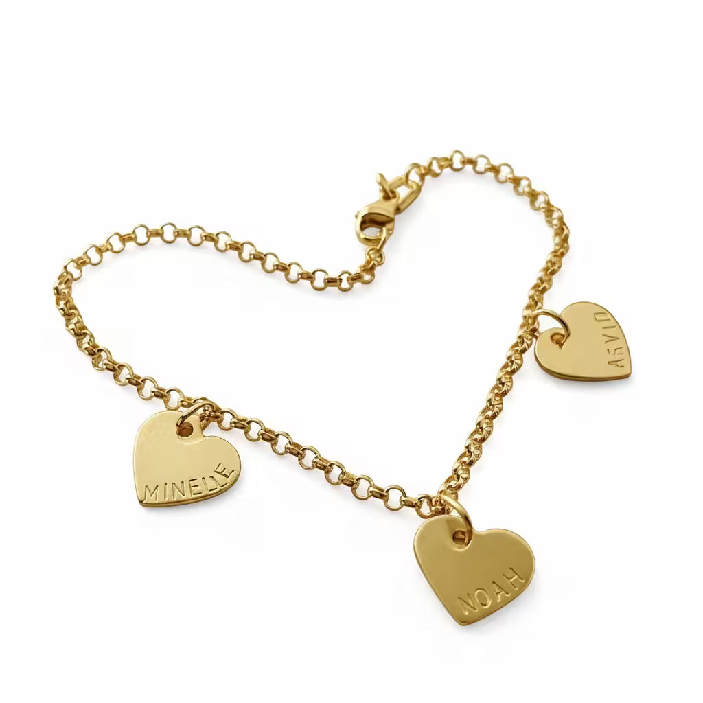 Guldarmband med Namn & Gravyr – Handgjorda i 18K Guld