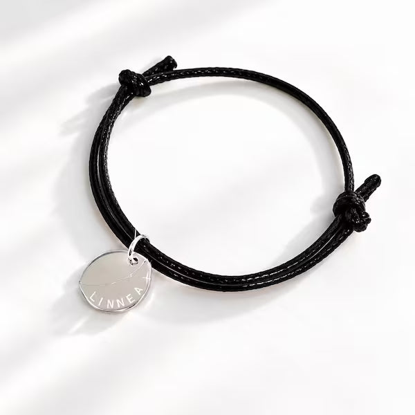 You’re the Bean in My Espresso – personligt namnarmband med kaffeböna i silver