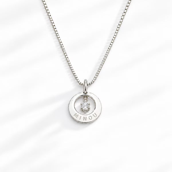 Halo namnhalsband med graverade namn