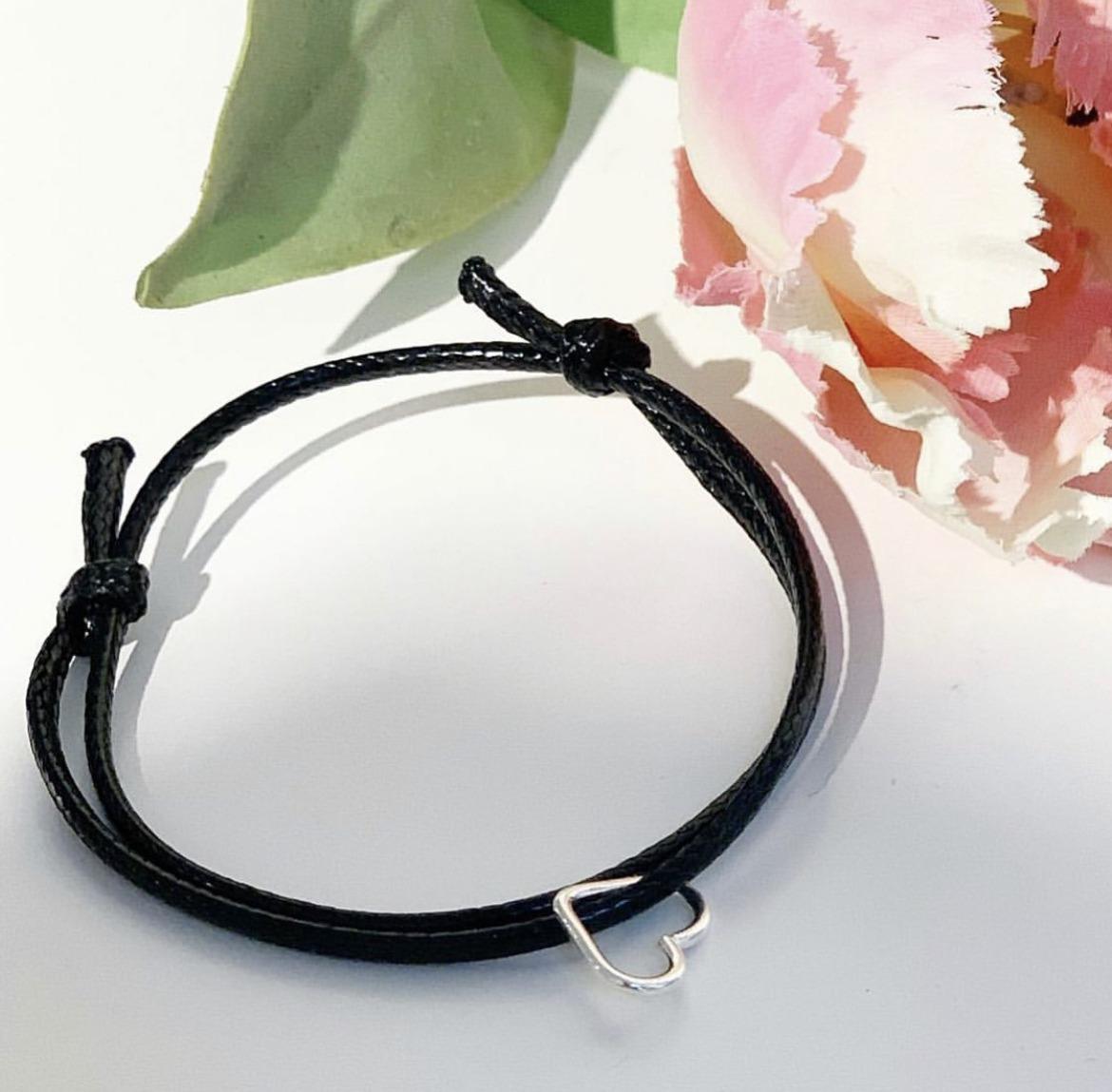 Armband med trådhjärta i äkta silver - one size fits all - bild 4