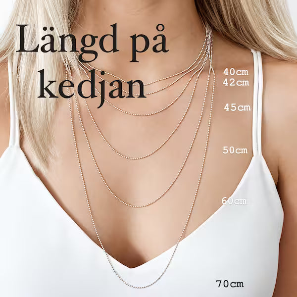 Namnhalsband med månadssten och gravyr