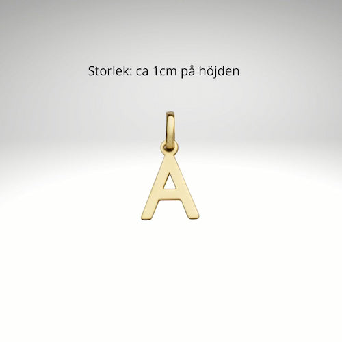 Bokstav i 18K guld – stilren initial till halsband