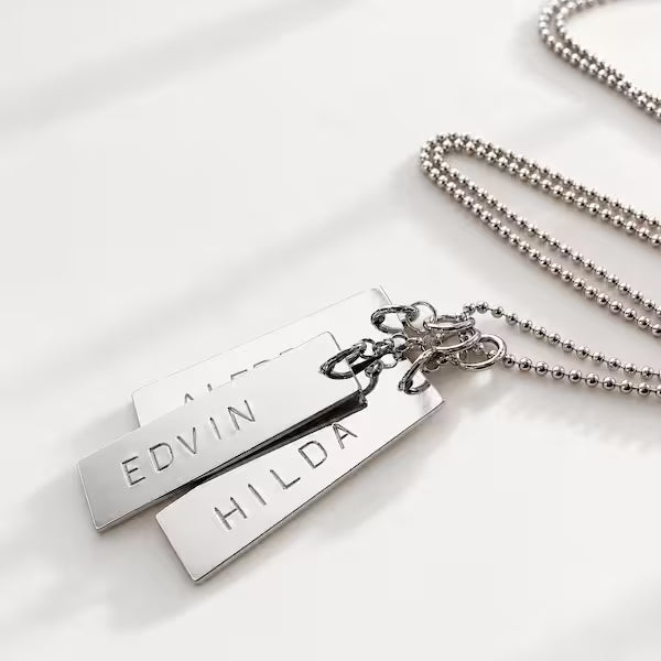Stilrent halsband med namnbricka & gravyr
