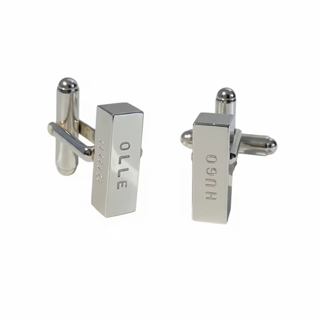 tegel stav manschettknappar med namn och gravyr