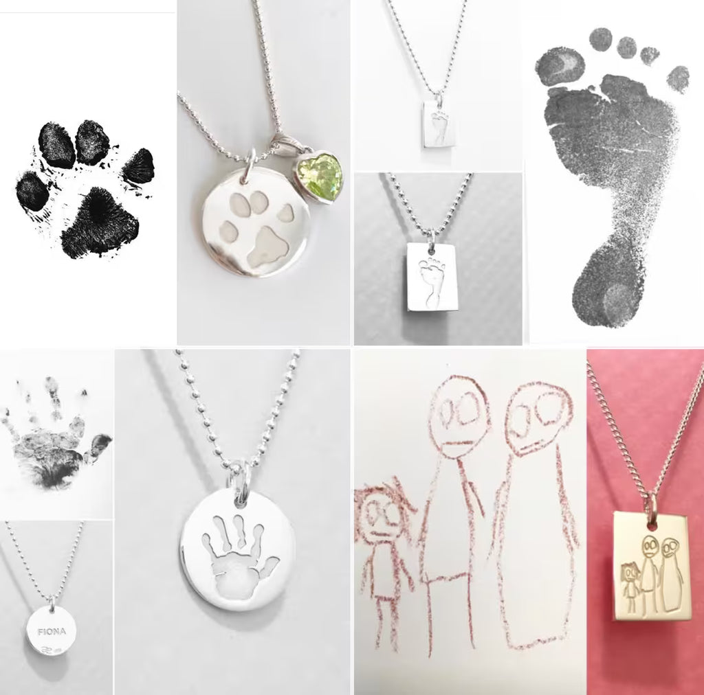 Smycke med eget avtryck (handavtryck, fotavtryck & tassavtryck)