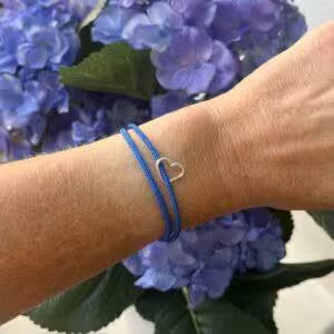 diabetesarmband med silverhjärta