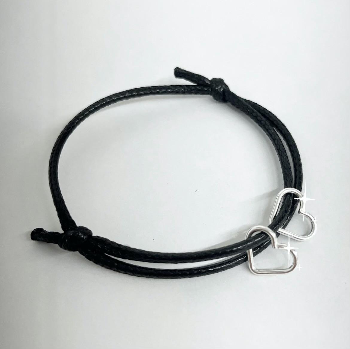 Armband med trådhjärta i äkta silver - one size fits all - bild 3