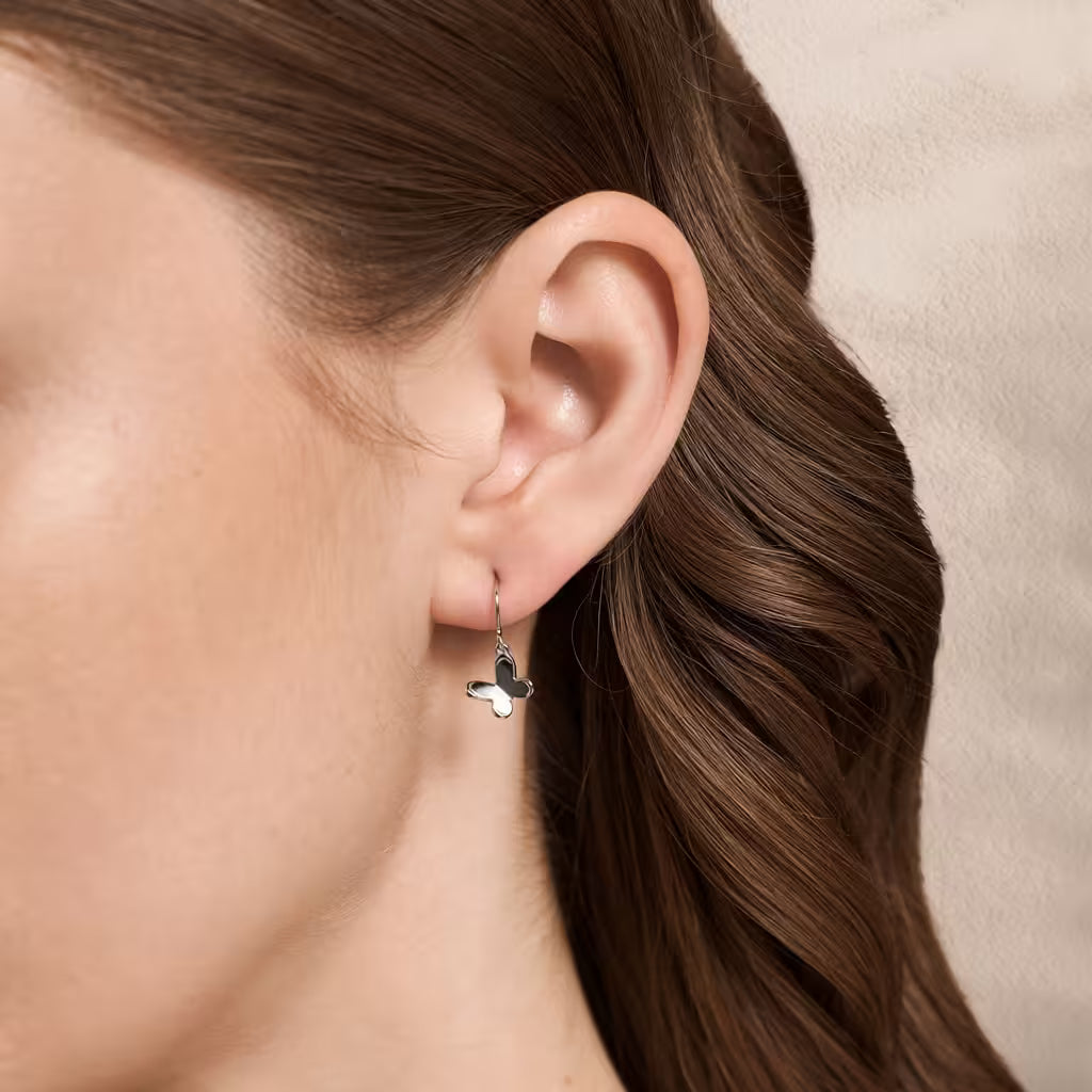 fjärilsörhänge i äkta silver 