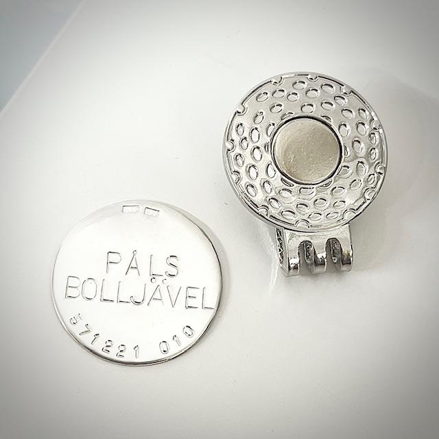 Golfmarkör i äkta silver med personlig gravyr – handgjord - bild 2