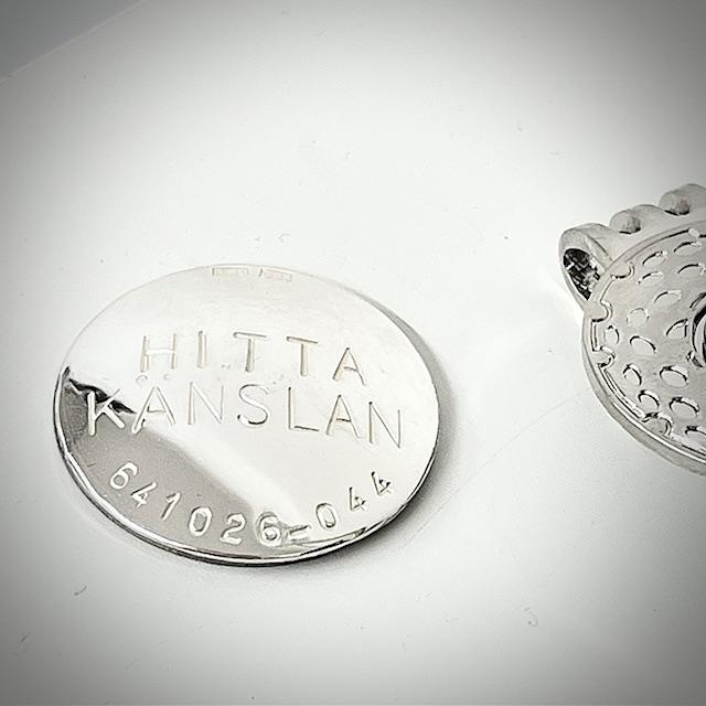 Golfmarkör i äkta silver med personlig gravyr – handgjord