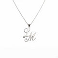 halsband med initial i äkta silver