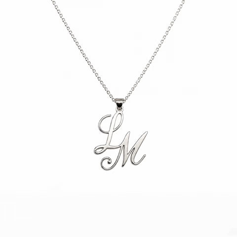 halsband med initial i äkta silver