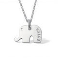 Lyckoelefant dophalsband med personlig gravyr