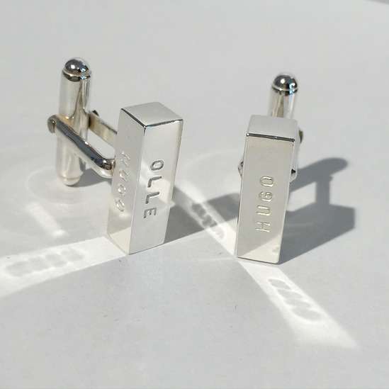 Stav manschettknappar med namn & gravyr