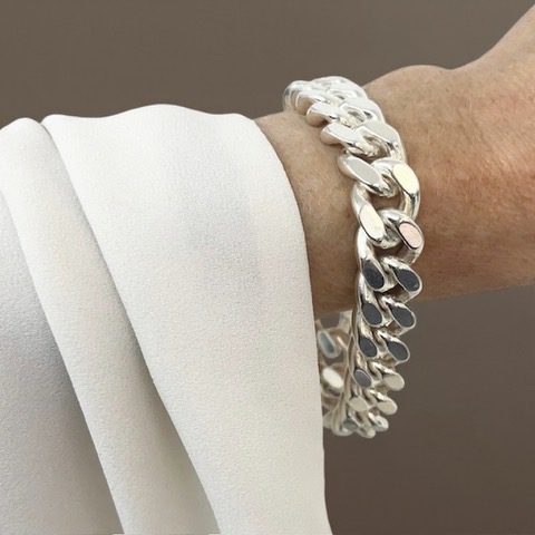 Armband Mega pansarlänk i äkta silver