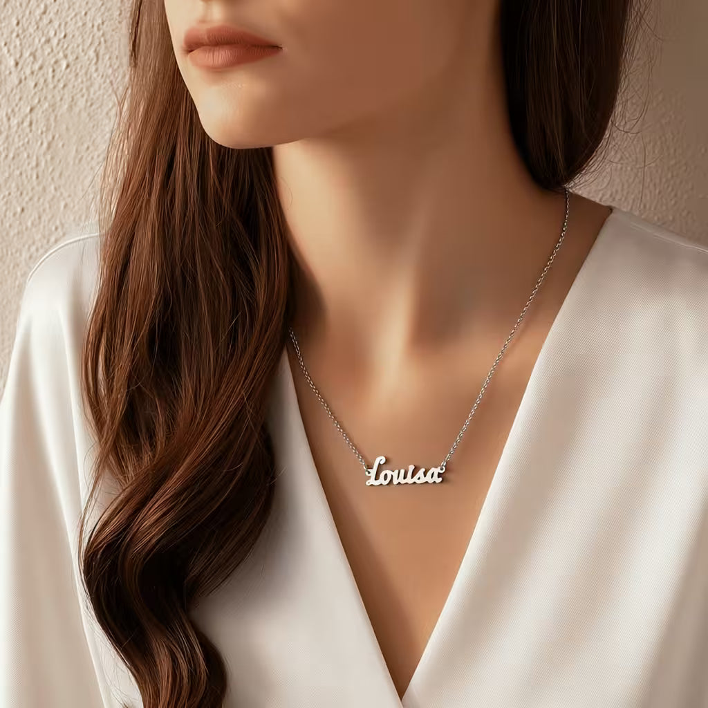 namnhalsband i äkta silver