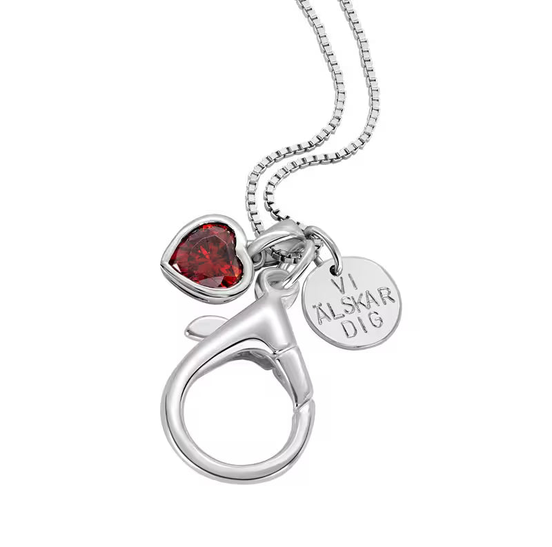 halsband med ringhake i äkta silver som håller dina ringar när du inte får ha dem på dig. En ringhållare istället för att hänga direkt på kedjan.