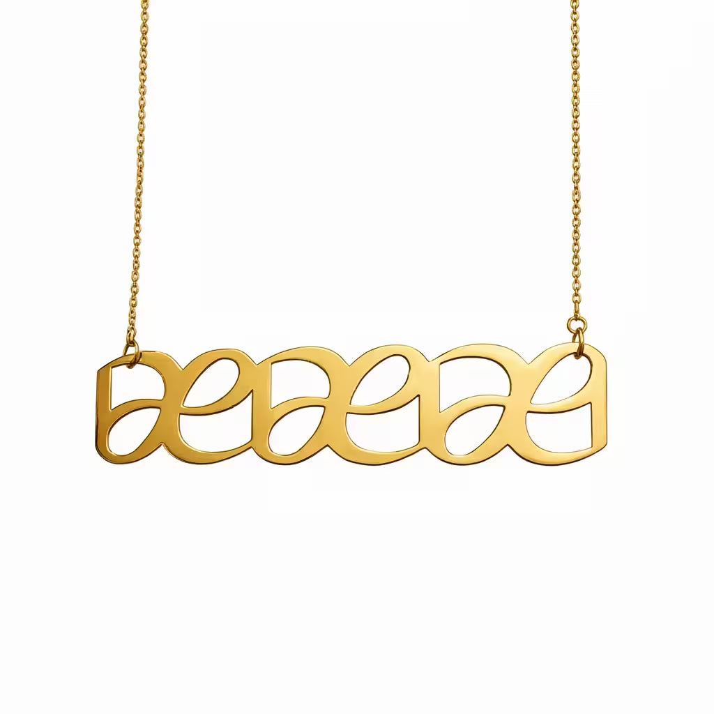 snyggt stort halsband i guld med allergisäkert stål 316L för dig med nickelallergi