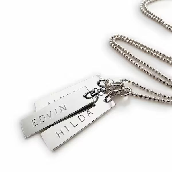 Stilrent halsband med namnbricka & gravyr