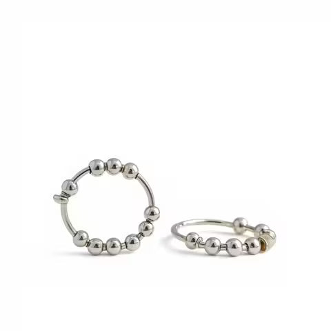 Stressring i äkta silver - Motverka nagelbitande, öka fokus & dämpa oro