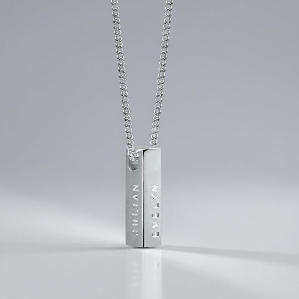 Namnstav Tegel - halsband med gravyr och plats för 4 namn - bild 3